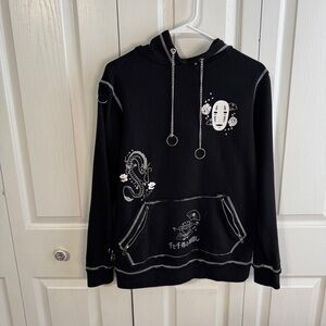 Spirited Away 2001 black chain hoodie size small